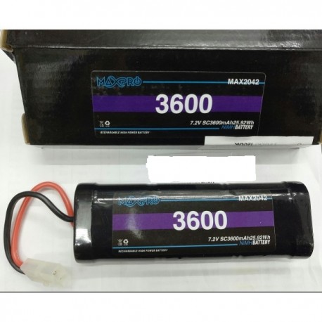 BATERÍA MAXPRO NI-MH SC 7.2V 3600MAH CONECTOR TAMIYA 