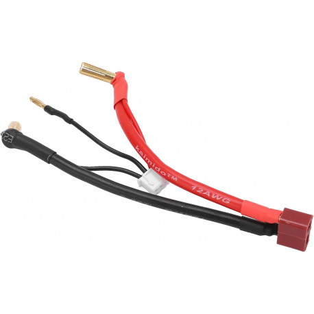 HRCSPAIN Cable de conexión RC, 12 AWG, 4 mm, conector macho recto, accesorio T hembra para batería de litio 2S 7,4 V