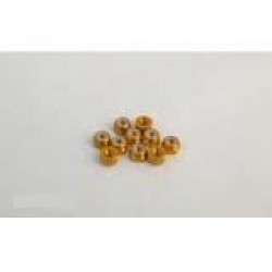 203000036 ANSMANN RACING Aluminio Nylon Nut W.Flange Gold 3mm