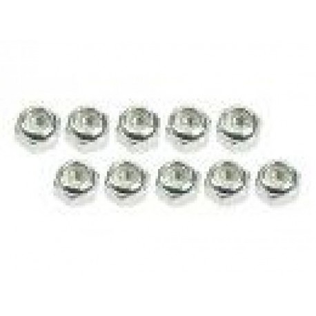 3 RACING 3RAC-N30/SI 3mm Aluminium Leck nuts silver (10pcs)