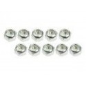 3 RACING 3RAC-N30/SI 3mm Aluminium Leck nuts silver (10pcs)