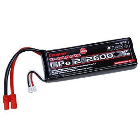 GRAUPNER 7652.2 Lipo V-Maxx 35C 2/2600 7,4v G3,5