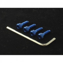 HIRO SEIKO 69292 Aluminium 7075 M4 screw set Y-blue (4pcs)