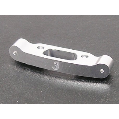 RC18-018-SI 3 RACING Aluminio Rear Toe Out Mount Silver