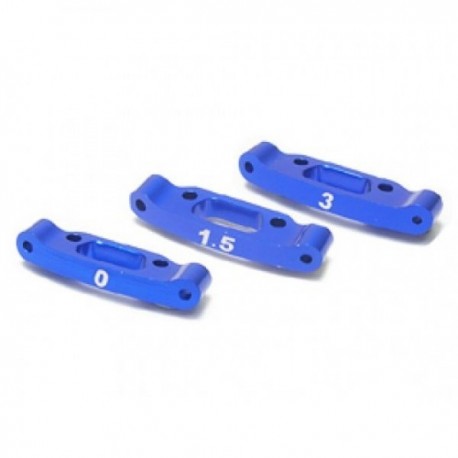 RC18-019/BU 3 RACING Aluminio Rear Toe Out Mount Blue