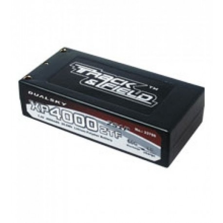 DUALSKY 33786 XP40002TF-RE, Racing Edition  7.4V 4.0Ah 2S1P LiPo pack w/ Shorted ABS case. 65C discharge & 6C charge.