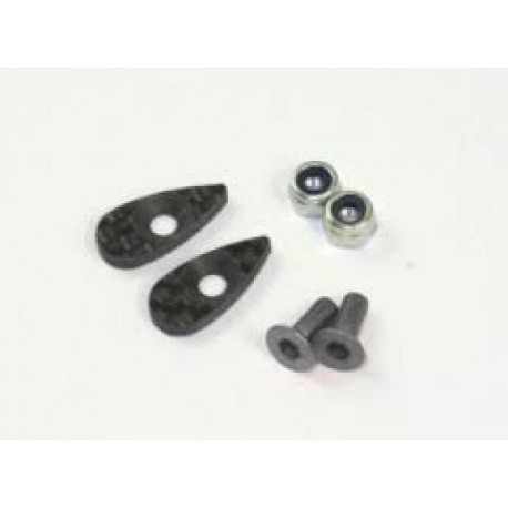 ROC-OP-005 Roche Carbon Rear Wing Support Set, Screw Color: Titanium