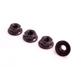 SPEC-R SPR025-NUBK 4mm Alu Lock Nut (4 pcs Black)