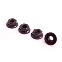 SPEC-R SPR025-NUBK 4mm Alu Lock Nut (4 pcs Black)