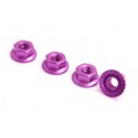 SPEC-R SPR025-NUPU 4mm Alu Lock Nut (4 pcs Purple)