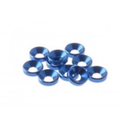 HIRO SEIKO 69256 4 mm Alloy Guntersunk Washer (10pcs) Y-blue