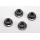 YOKOMO ZC-N4FBK Aluminum Flanged Nut (Black 4pcs) BD5