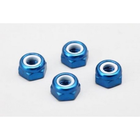 YOKOMO ZC-N3AB 3mmAluminum Lock Nut (Thin Blue 4pcs) BD7