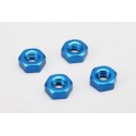 YOKOMO ZC-N3APB 3mm Aluminum Nut (Blue 4pcs) BD7