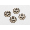 Aluminum Large-diameter Flanged Nut _Serrate_4pcs)