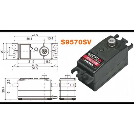 FUTABA S9570SV SERVO LOW PROFILE