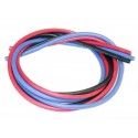 MR-WS14 MUCHMORE 14AWG SILVER WIRE SET 180CM NEGRO,AZUL,ROJO