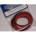 MR-WS18 MUCHMORE 18AWG SILVER WIRE SET 180CM ROJO,NEGRO