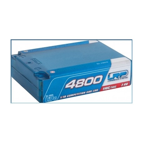 LRP 430219 4800 - Square Pack - 110C/55C - 7.4V LiPo - 1/10 Competition Car Line Hardcase