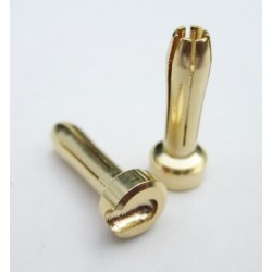 TQ RACING 4mm x 18mm CONECTOR ORO HD LOW PROFILE 2uds