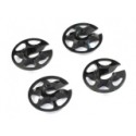 ROCHE/RADTEC ROC- RAD-YK-10002  Aluminum Lightweight Spring Retainers 4 pcs Black