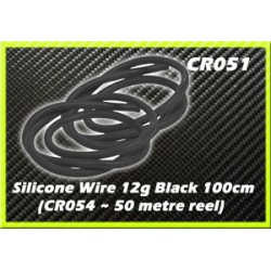 CORE RC CR051 Silicone Wire 12g - Black 1 Metre