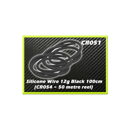 CORE RC CR051 Silicone Wire 12g - Black 1 Metre