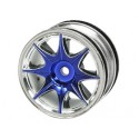 3 RACING WH- 04/BU 1/10  8  SPOKE WHEEL SET Tamiya M-Chassis (4PCS) BLUE