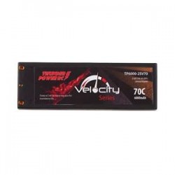 THUNDER POWER TP6000- 2SV70B RC Velocity Series 70C 6000mAh 2-Cell/2S 7.4V LiPo Battery