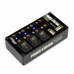 Muchmore Power Station Pro Multi Distributor (with 2A Two USB Charging Ports) - Black