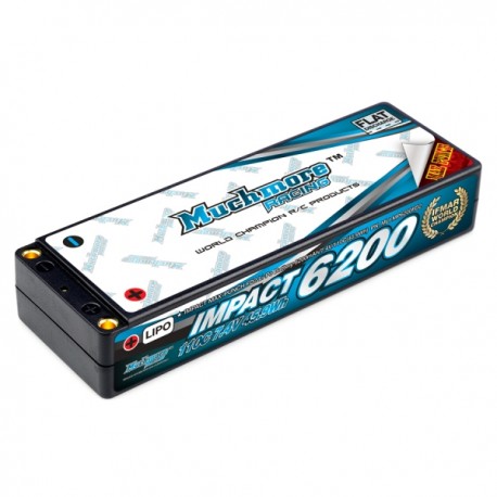 Muchmore IMPACT 6200mAh/7.4V 110C Max-Punch Li-Po Battery Flat Hard Case FD2