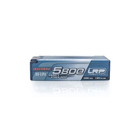 LRP P5-HV Shorty Stock Spec GRAPHENE-2 5800mAh Hardcase battery - 7.6V LiPo - 120C/60C