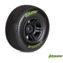 LT3146SBTF Louise SC - Groove SC Tyre With Black Rim For Traxxas Front (Mounted) - Soft - (2)