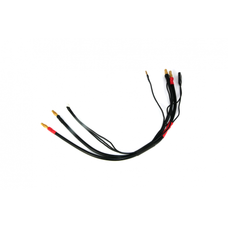 Radtec Charger Cable 3 in 1 Black Wires, 4+5 Plug and Reciver Plug