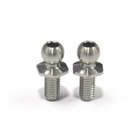 Rêve D SPM Titanium Rod End Ball Short Neck (Diameter 4.3mm, Screw Length 6.0mm, 2pcs)